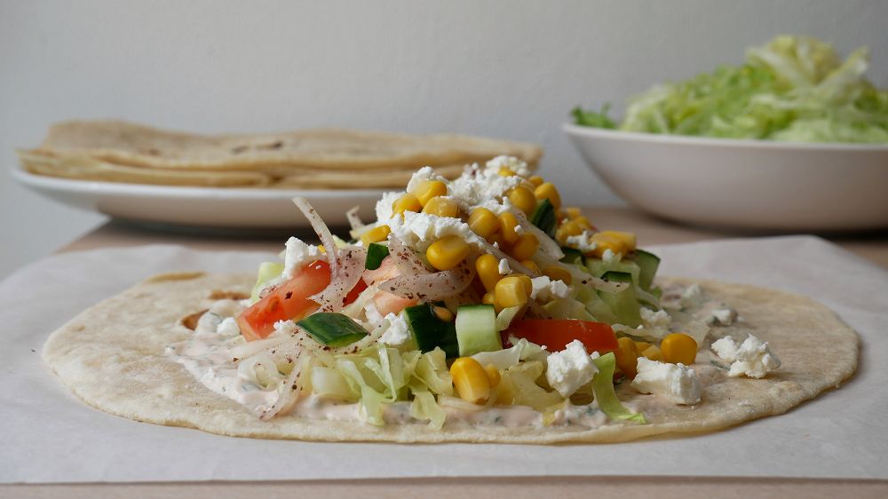 Salat Dürüm mit Käse