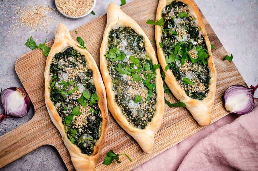 Pide mit Spinat